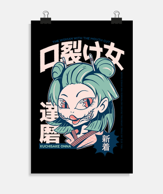 Poster kuchisake onna anime manga cadeau