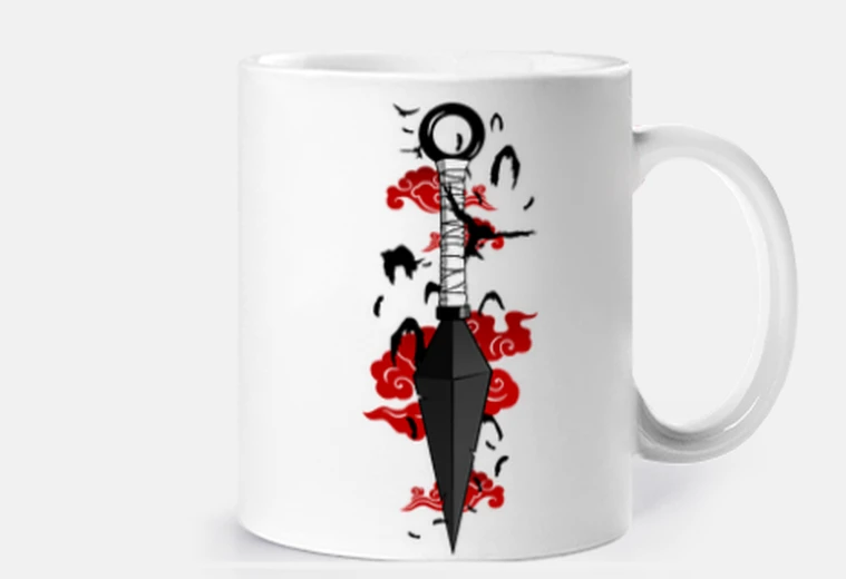 Mug Kunai aux nuages rouges
