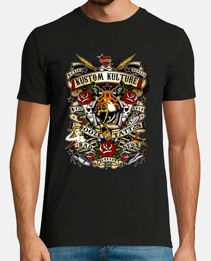 T-shirt kustom kulture eagle uomo