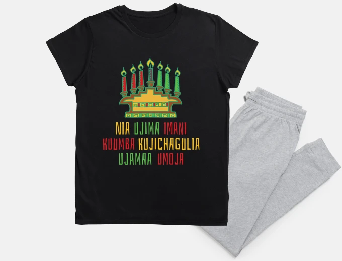 Pyjama kwanzaa principles kinara candle candles night sleep