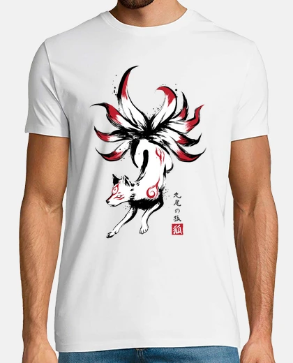 Tee-shirt kyubi pas kitsune sumi e