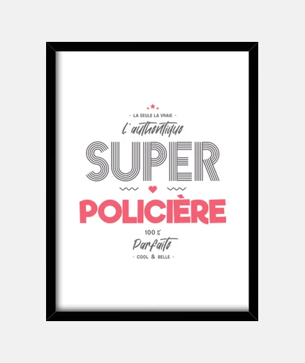 Cadre L authentique super policière