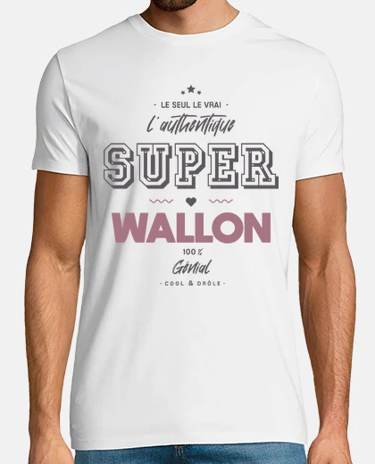 Tee-shirt L authentique super Wallon
