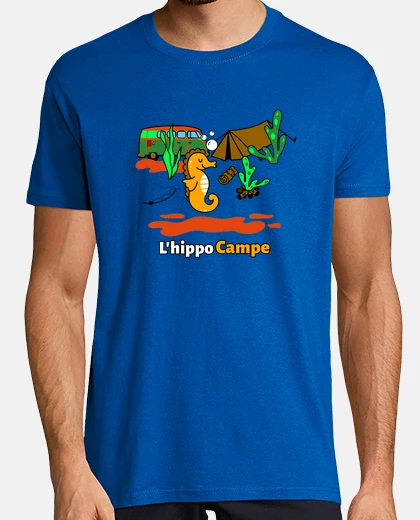 Tee-shirt L HIPPO CAMPE camping hippocampe