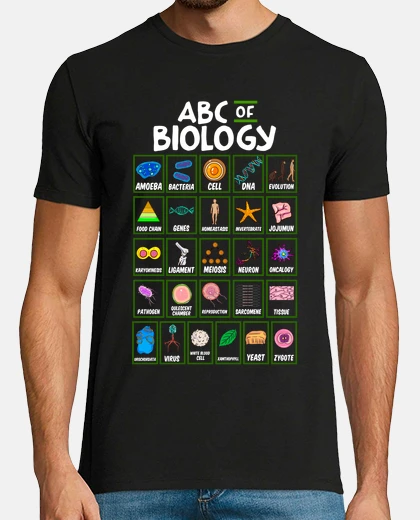 T-shirt l&#39;abc della biologia scienza chimica insegnante scientifico geek