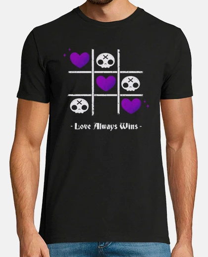 T-shirt l39amore vince sempre teschio inquietan