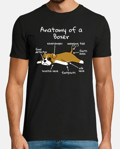 Tee-shirt l39anatomie d39un chien boxer