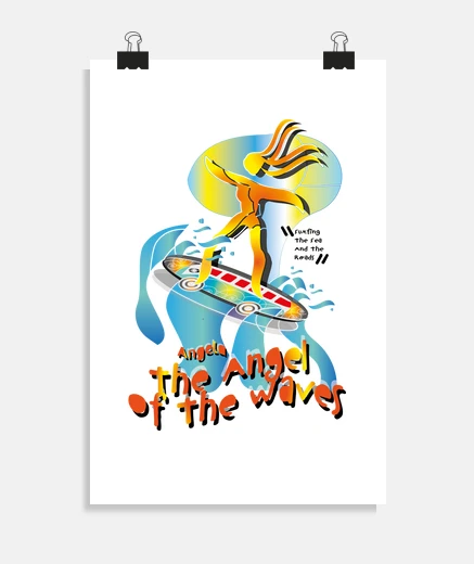 Poster l39ange des vagues angela surf