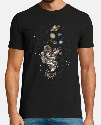 Tee-shirt l39astronaute jongle avec les planètes 