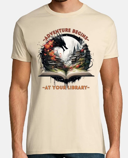 Tee-shirt l39aventure commence dans votre bibliot