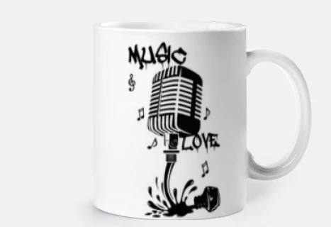 l39encre renversée forme un microphone 