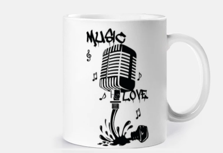 Tazza l39inchiostro fuoriesce da una form mad