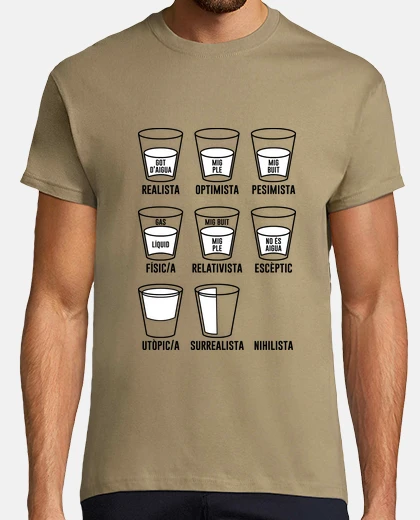 T-shirt L39ottimismo del bicchiere got l39ottim