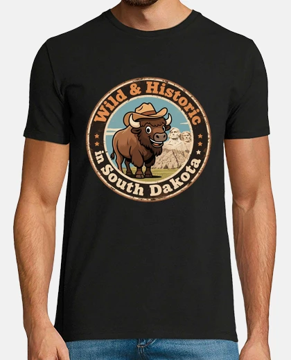 Tee-shirt l39ouest sauvage et historique du Dakot