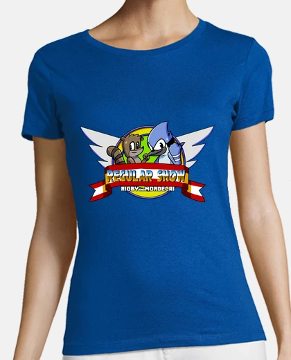 Tee-shirt la  femme  de courant histoires bleu