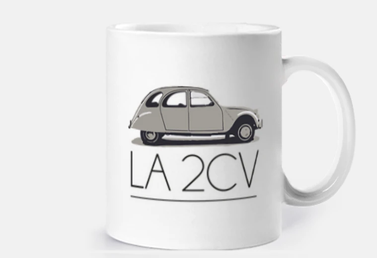 Mug la 2cv à papa beige