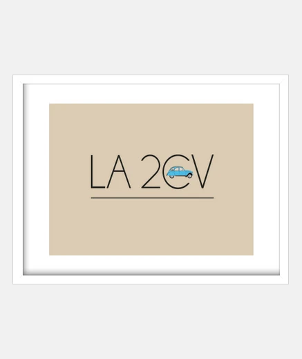 Cadre la 2cv bleue
