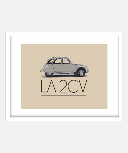 Cadre la 2cv grise