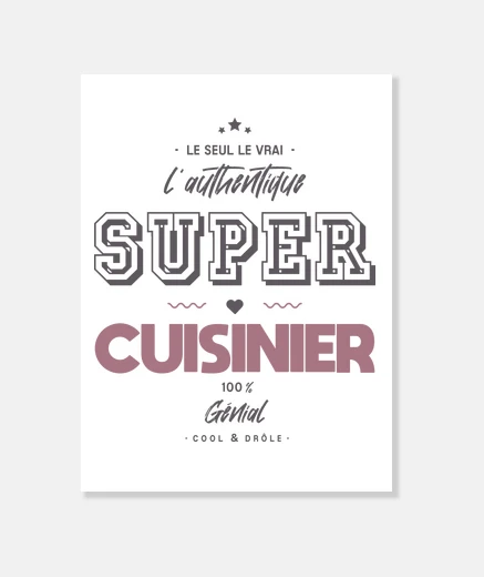 Lienzo la auténtica super cocinera