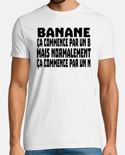 T-shirt la banana inizia con una b