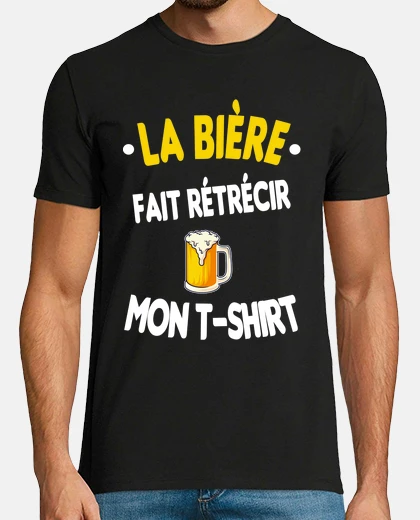 Tee-shirt La bière fait rétrécir mon t-shirt