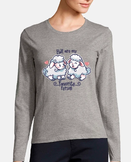 Tee-shirt la brebis est ma personne préférée - manche longue femme