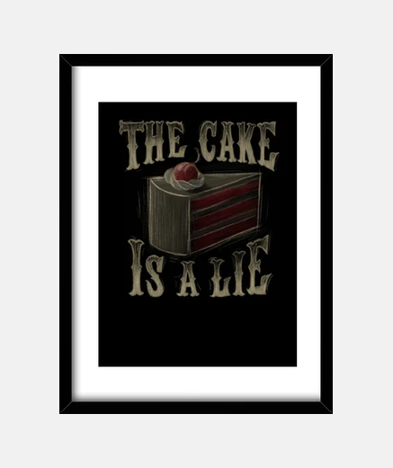 Quadro la cake è una bugia - portale 2 glados