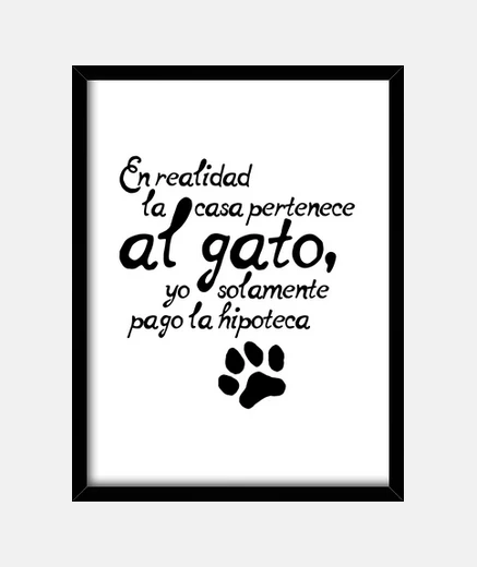 Cuadro La casa es del gato