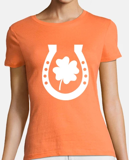 Tee-shirt la chance de shamrock de fer à cheval