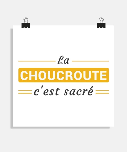 Poster La Choucroute, cest Sacré