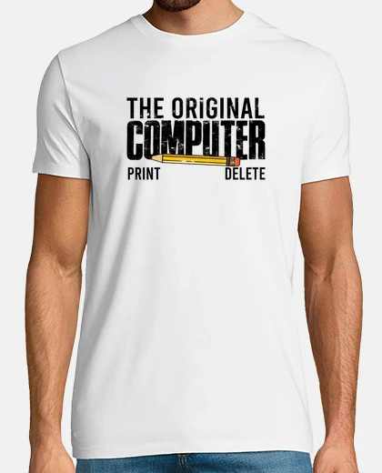 Camiseta la computadora original imprime elimina