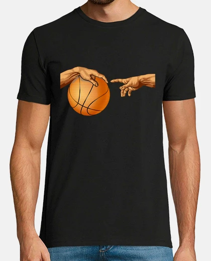 Tee-shirt la création du basket chapelle sixtine miguel angel basket