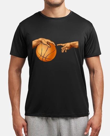T-shirt la creazione del basket cappella sistina miguel angel basket