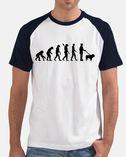 Camiseta la evolución de bulldog inglés