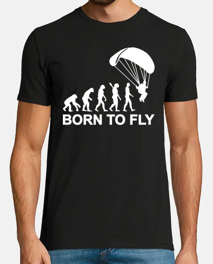 Camiseta la evolución del salto en paracaídas