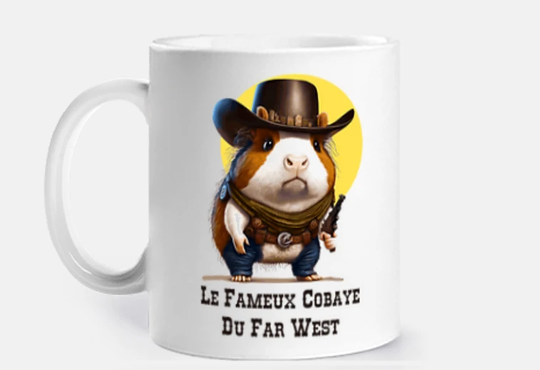 Tazza la famosa cavia del criceto cowboy del 