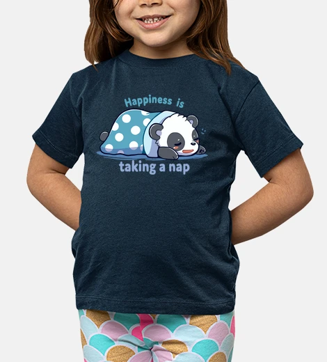 Abbigliamento la felicità è fare un pisolino - maglietta per bambini