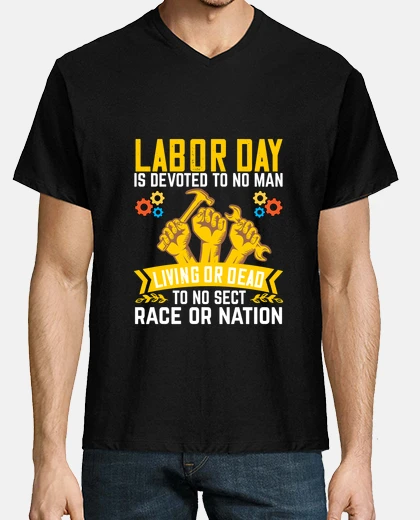 T-shirt la festa del lavoro è dedicata a nessun