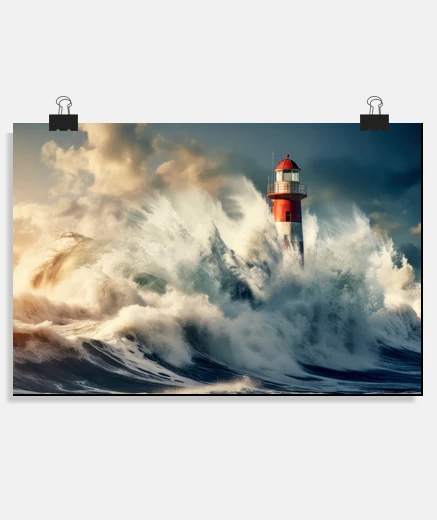 Poster la forza della natura dell39oceano libe