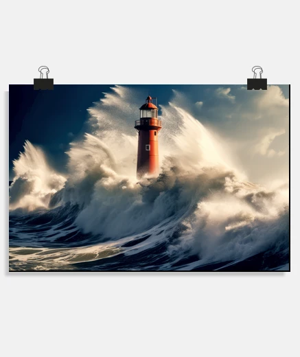 Poster la forza della natura dell39oceano libe