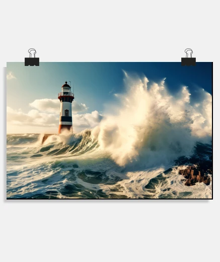 Poster la forza della natura dell39oceano libe