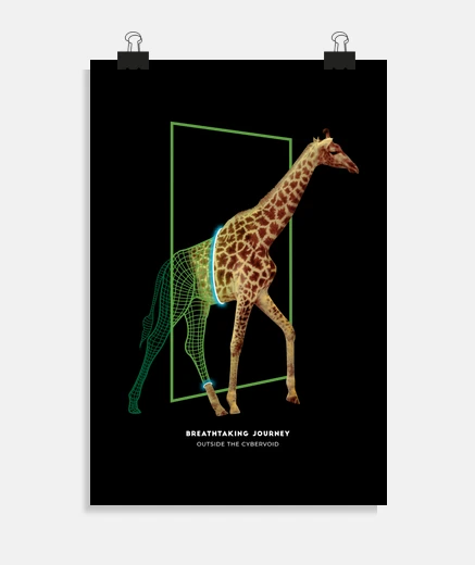 Poster la giraffa digitale produce una vera giraffa.