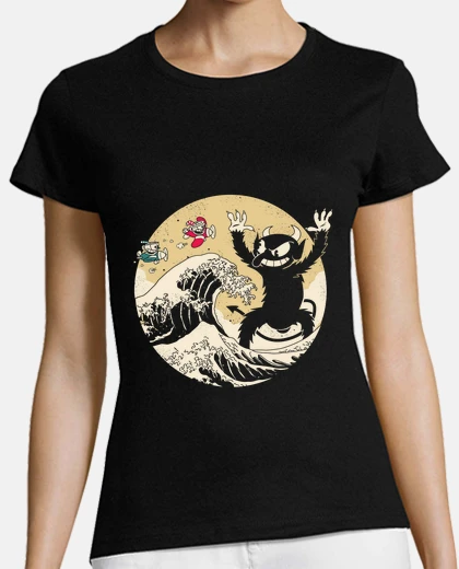 Playera la gran camisa de batalla juego retro para mujer