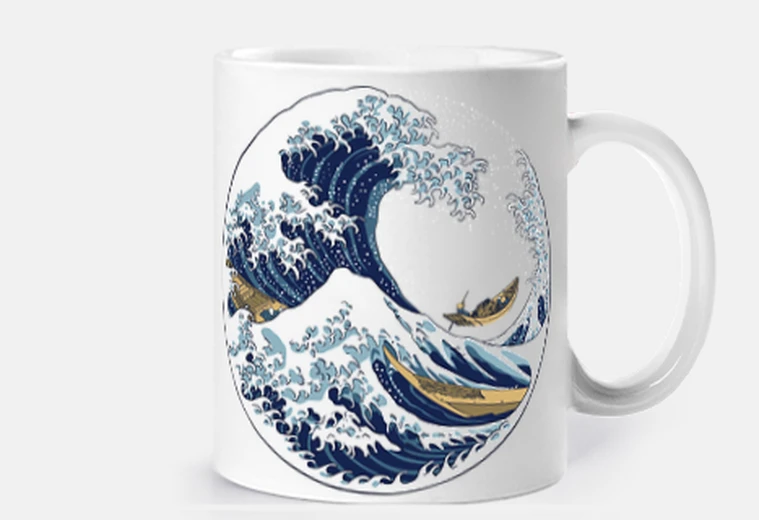 Taza La gran ola circular