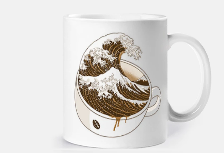 Taza la gran ola de café