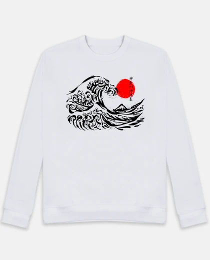 Sudadera la gran ola de kanagawa