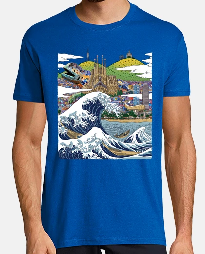T-shirt la grande ondata di barcellona