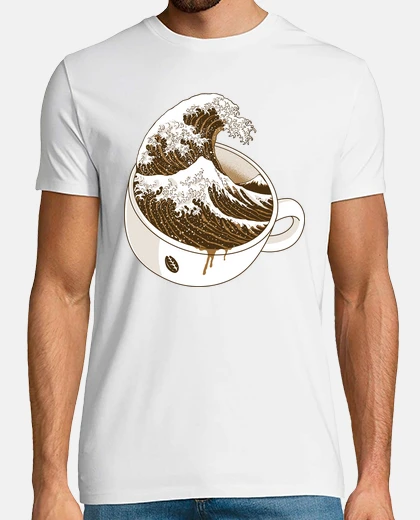 T-shirt la grande ondata di caffè