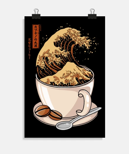 Poster la grande ondata di cappuccino