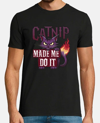 Camiseta la hierba gatera me hizo hacerlo divertido diseño de gato travieso culpable